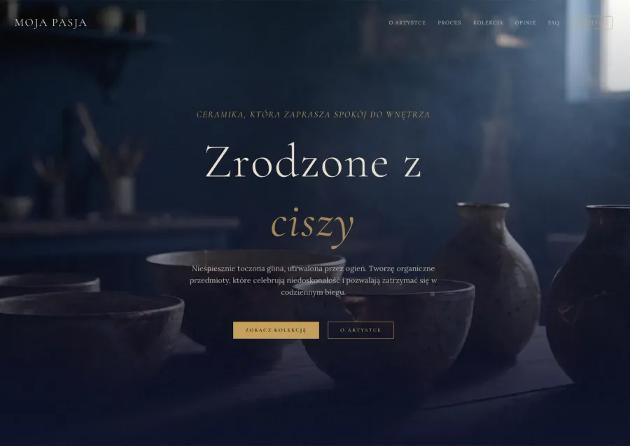 Projekt strony Moja Pasja na komputerze